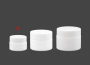 Staklena bela teglica za kreme 15mL, sa zaptivkom u belom plastičnom zatvaraču i međupoklopcem Staklena bela teglica za kreme 15mL, sa zaptivkom u belom plastičnom zatvaraču i međupoklopcem