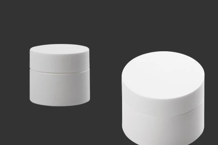 Plastična bela kutijica za kreme 30mL sa duplim dnom, sa poklopcem sa zaptivkom i sa međupoklopcem - 12 kom-1