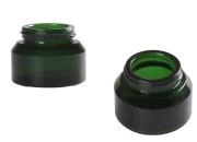 Staklena zelena teglica 30mL za kreme - bez zatvarača Staklena zelena teglica 30mL za kreme - bez zatvarača
