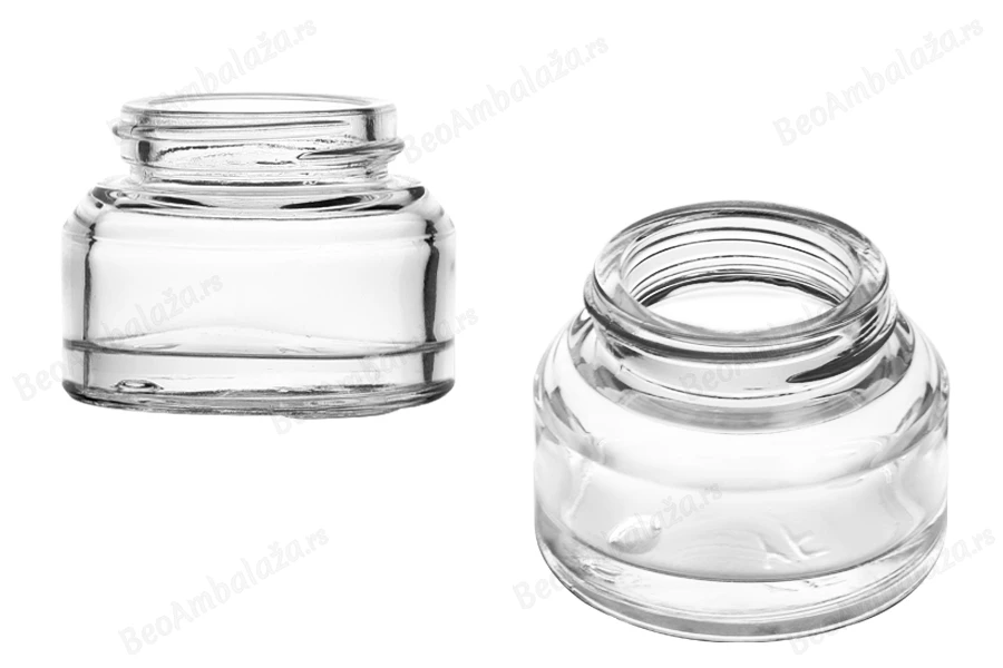 Staklena providna teglica 50mL za kremu - bez zatvarača-slika_proizvoda