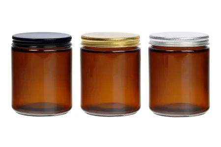 Staklena tegla 250mL u karamel boji sa aluminijumskim zatvaračem i unutrašnjom zaptivkom-5