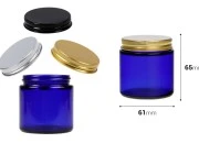 Staklena tegla 100mL u plavoj boji sa aluminijumskim zatvaračem i unutrašnjom zaptivkom-grupa_slika