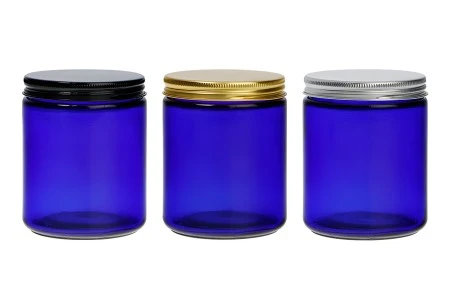 Staklena tegla 250mL u plavoj boji sa aluminijumskim zatvaračem i unutrašnjom zaptivkom-6