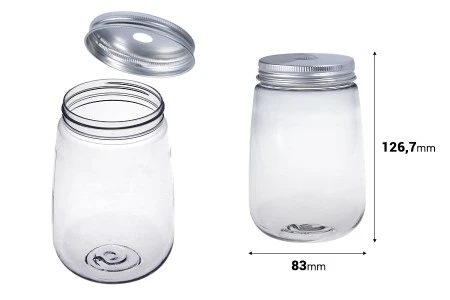 Providna plastična (PET) ambalaža 500 mL sa aluminijumskim zatvaračem (sa rupom za slamčicu) - 6 kom-2