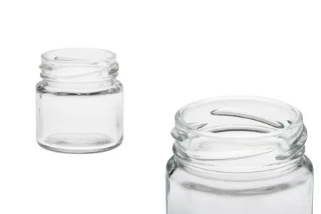 Staklena providna teglica 60mL (za zatvarač T.O 48) - bez zatvarača-1