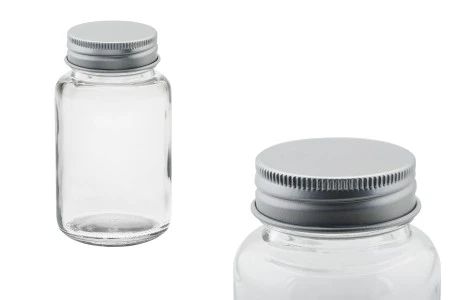 Staklena flašica 100mL sa aluminijumskim zatvaračem-1