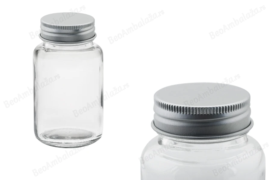 Staklena flašica 100mL sa aluminijumskim zatvaračem-slika_proizvoda