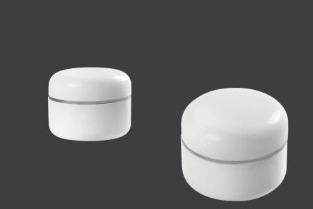 Plastična kutijica 50mL sa duplim dnom, srebrnom linijom na zatvaraču i međupoklopcem - 12 kom-1