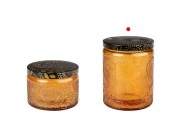 Staklena cilindrična teglica sa reljefom 230mL i aluminijumskim zatvaračem Staklena cilindrična teglica sa reljefom 230mL i aluminijumskim zatvaračem