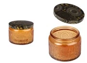 Staklena cilindrična teglica sa reljefom 120mL i aluminijumskim zatvaračem Staklena cilindrična teglica sa reljefom 120mL i aluminijumskim zatvaračem