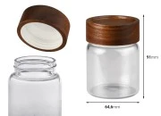 Staklena cilindrična teglica 160mL sa drvenim zatvaračem Staklena cilindrična teglica 160mL sa drvenim zatvaračem
