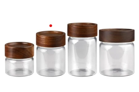 Staklena cilindrična teglica 160mL sa drvenim zatvaračem-3