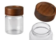Staklena cilindrična teglica 160mL sa drvenim zatvaračem Staklena cilindrična teglica 160mL sa drvenim zatvaračem