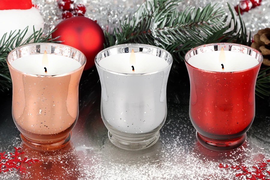 Ukrasna staklena tegla 370mL u više boja, pogodna za dekoraciju i svećice-grupa_slika