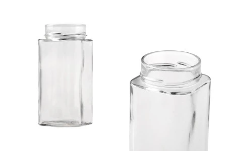 Staklena kockasta tegla 580mL (za T.O. Deep zatvarač) - bez zatvarača-1