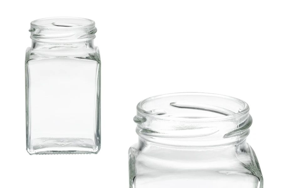 Staklena kockasta tegla 260mL, za med, slatko (za T.O.58 zatvarač) - bez zatvarača-slika_proizvoda