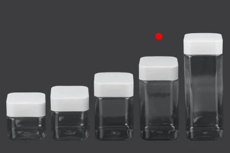 Plastična (PET) kockasta tegla za soli za kupanje 520mL, sa belim zatvaračem i zaptivkom na indukciono lepljenje-5