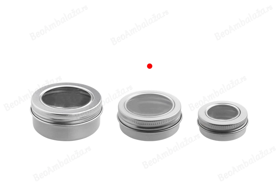 Aluminijumska kutijica 30mL sa prozorom na poklopcu - 12 kom-grupa_slika