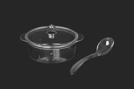 Set plastičnih posudica sa kašičicama za slatkiše i kolače - 12 kom-1