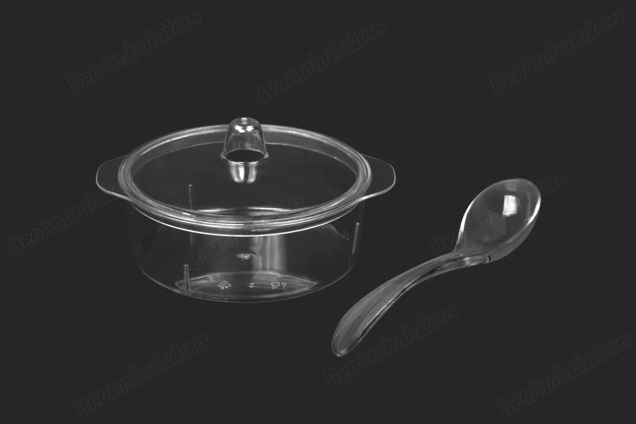 Set plastičnih posudica sa kašičicama za slatkiše i kolače - 12 kom-slika_proizvoda