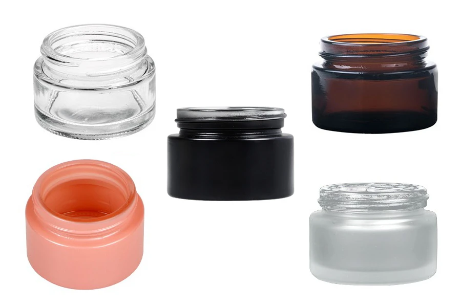 Staklena teglica za kreme 30mL u više boja - bez zatvarača Staklena teglica za kreme 30mL u više boja - bez zatvarača