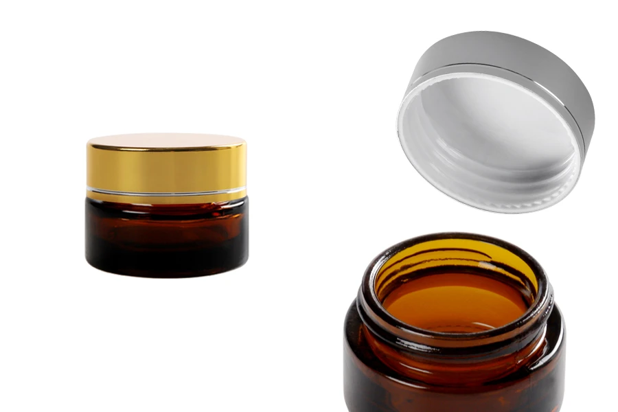 Staklena teglica karamel boje sa poklopcem bez zaptivke 20mL-grupa_slika