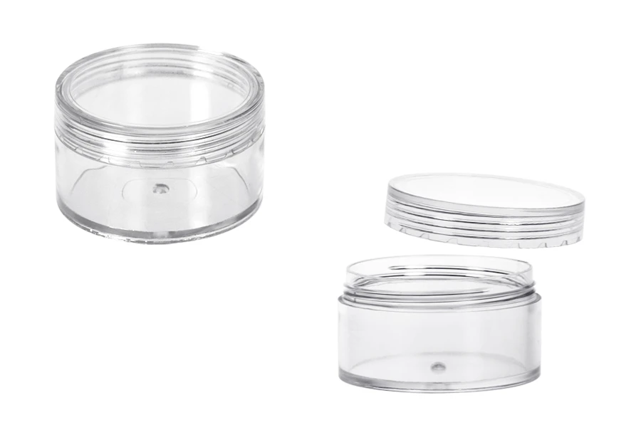 Akrilna providna kutijica 50mL sa providnim zatvaračem - 12 kom Akrilna providna kutijica 50mL sa providnim zatvaračem - 12 kom