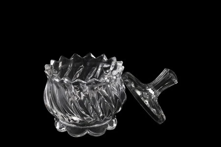 Dekorativna staklena posuda 140mL sa poklopcem, 88x110mm-6