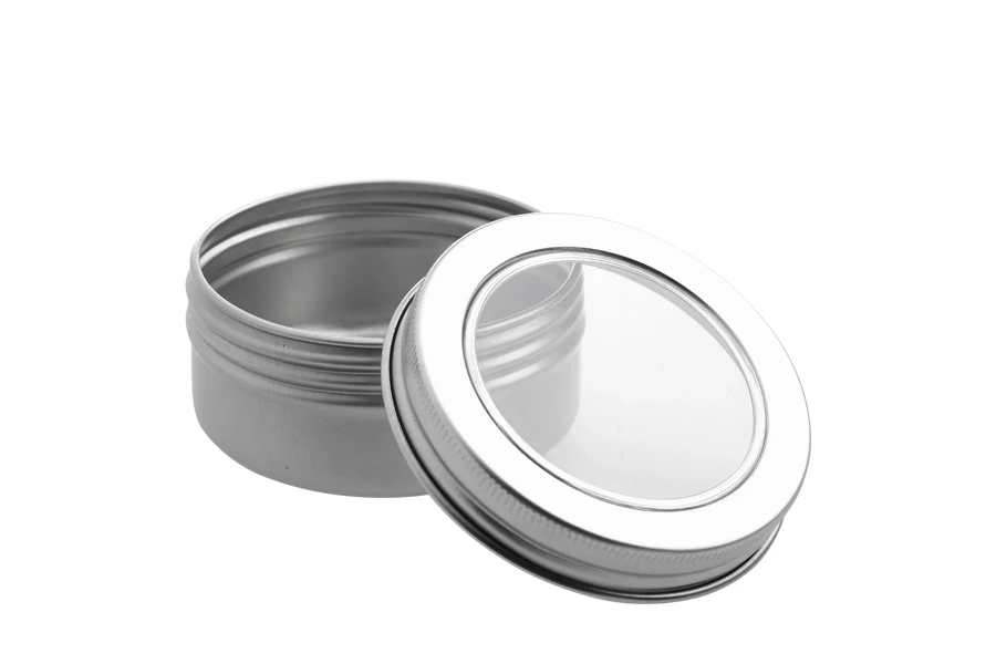 Aluminijumska kutijica 50mL sa prozorom na poklopcu - 12 kom Aluminijumska kutijica 50mL sa prozorom na poklopcu - 12 kom