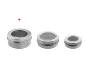 Aluminijumska kutijica 50mL sa prozorom na poklopcu - 12 kom Aluminijumska kutijica 50mL sa prozorom na poklopcu - 12 kom