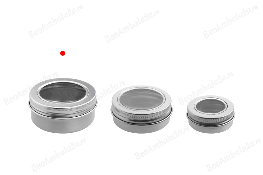 Aluminijumska kutijica 50mL sa prozorom na poklopcu - 12 kom-grupa_slika