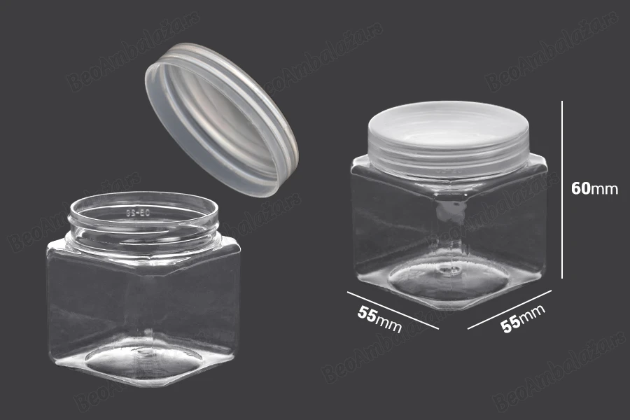 Providna plastična (PET) kutijica 115mL sa zatvaračem - 12 kom-dimenzije_slike
