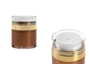 Plastična airless bočica 30mL sa poklopcem u zlatnoj boji