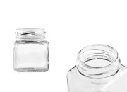 Staklena kockasta teglica 50mL 56x45 mm bez zatvarača