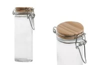 Staklena okrugla tegla 120mL, sa drvenim poklopcem sa hermetičkim zatvaranjem (žicom i gumicom na poklopcu) Staklena okrugla tegla 120mL, sa drvenim poklopcem sa hermetičkim zatvaranjem (žicom i gumicom na poklopcu)