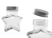 Staklena teglica 60mL u obliku zvezde sa aluminijumskim zatvaračem sa zaptivkom, u srebrnoj boji-slika_proizvoda