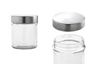 Staklena teglica 300mL okrugla sa srebrnim zatvaračem-slika_proizvoda