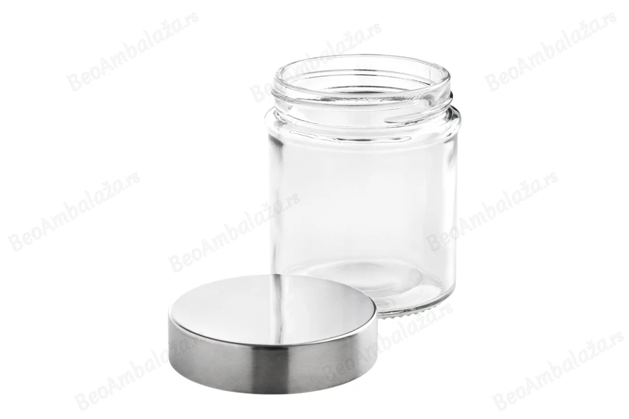 Staklena teglica 300mL okrugla sa srebrnim zatvaračem-dimenzije_slike