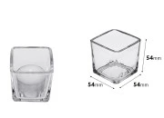 Dekorativna staklena posuda za svećice, 54x54 mm Dekorativna staklena posuda za svećice, 54x54 mm
