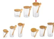 Staklena cilindrična tegla 1300mL, sa drvenom kašikom i poklopcem sa gumicom, 100x200mm-grupa_slika