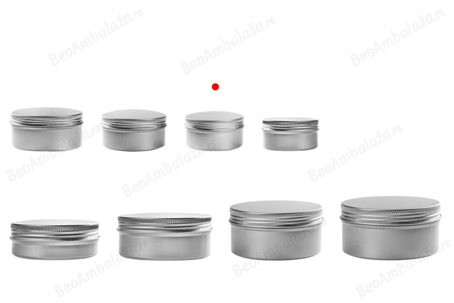 Aluminijumska kutijica 10mL sa unutrašnjom zaptivkom i zatvaračem u više boja - 12 kom-grupa_slika