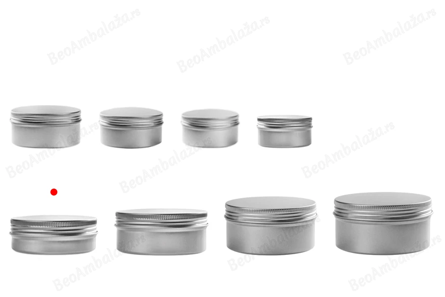 Aluminijumska kutijica 100mL sa unutrašnjom zaptivkom i zatvaračem u više boja - 12 kom-grupa_slika