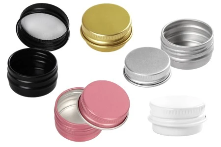 Aluminijumska kutijica 5mL sa unutrašnjom zaptivkom i zatvaračem u više boja - 12 kom-1