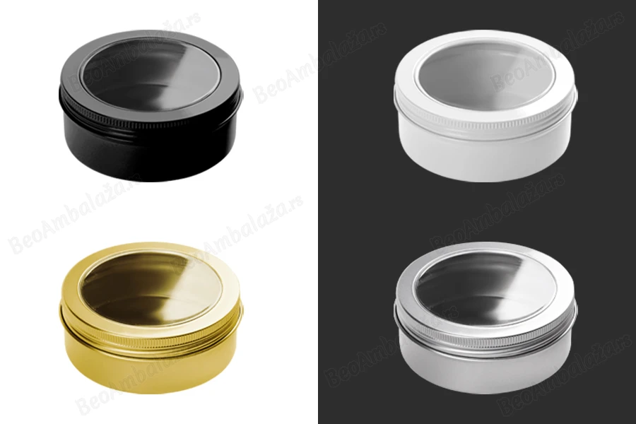 Aluminijumska kutijica 100mL sa prozorom na poklopcu -12 kom-slika_proizvoda