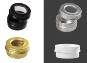 Aluminijumska kutijica 15mL sa prozorom na zatvaraču - 15 kom