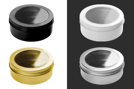 Aluminjumska kutija 250mL sa prozorom na poklopcu - 12 kom-1