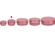 Aluminijumska kutija za kreme 15mL u roze boji, sa poklopcem sa zaptivkom - 12 kom