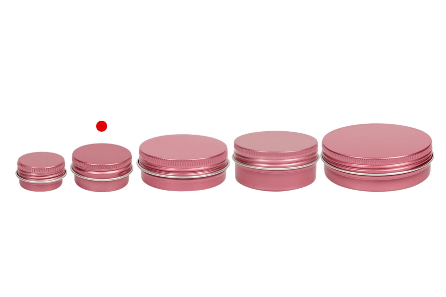 Aluminijumska kutija za kreme 15mL u roze boji, sa poklopcem sa zaptivkom - 12 kom