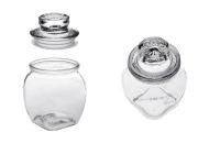 Staklena tegla 200mL sa staklenim poklopcem sa gumicom za hermetičko zatvaranje-grupa_slika