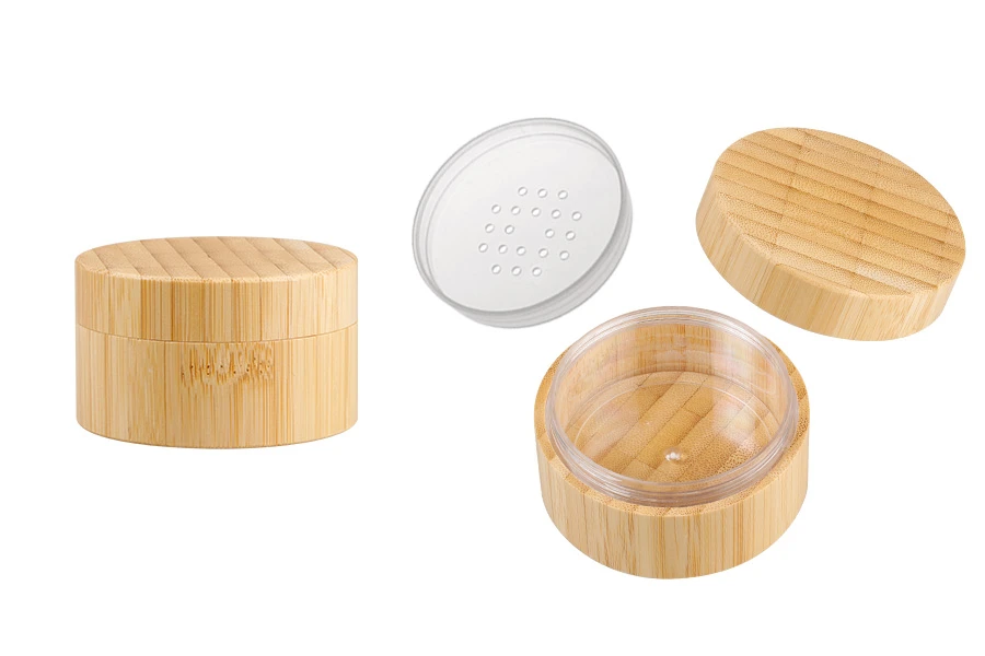 Teglica od bambusa 30mL (akrilna unutrašnjost) sa rešetkicom za pudere i kozmetičke proizvode